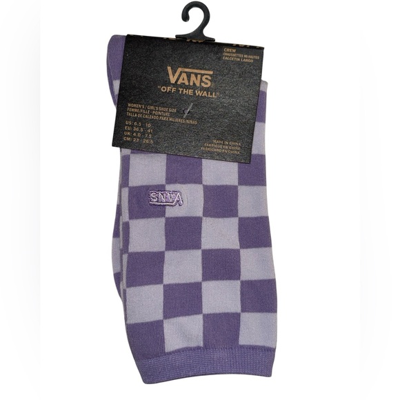 VANS WOMEN’S TICKER CLASSIC CREW SOCK W/VANS LOGO EMBROIDERED INTO THE SOCK NWT - Picture 1 of 3